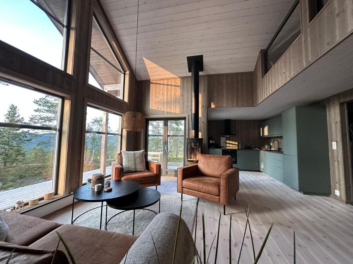 Modern Northern Lights Cabin Drangedal المظهر الخارجي الصورة