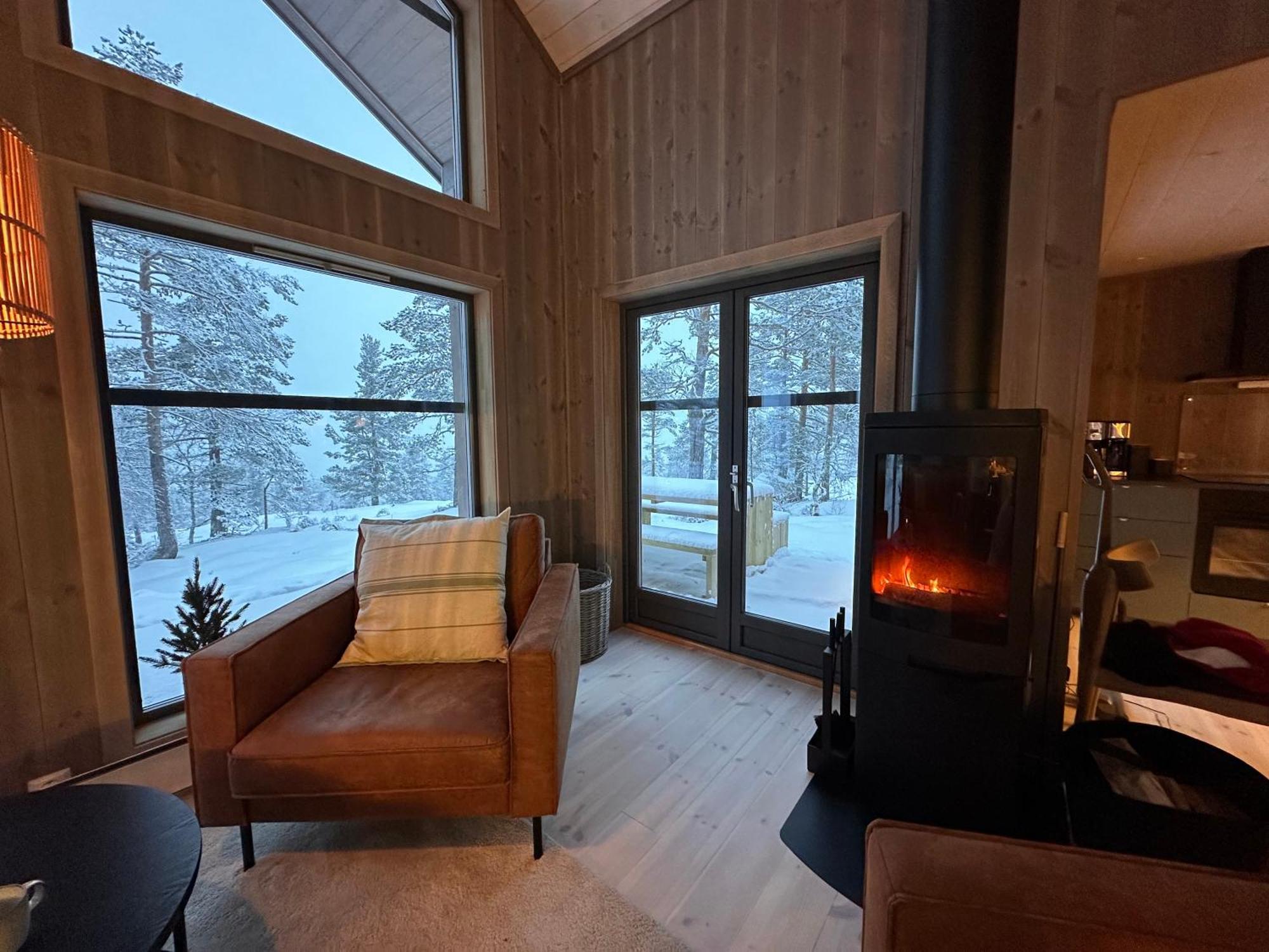 Modern Northern Lights Cabin Drangedal المظهر الخارجي الصورة